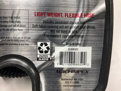 Machimpex R988502 BLACK Expandable 50' Water Hose W/ Aluminum Fittings 50 FEET