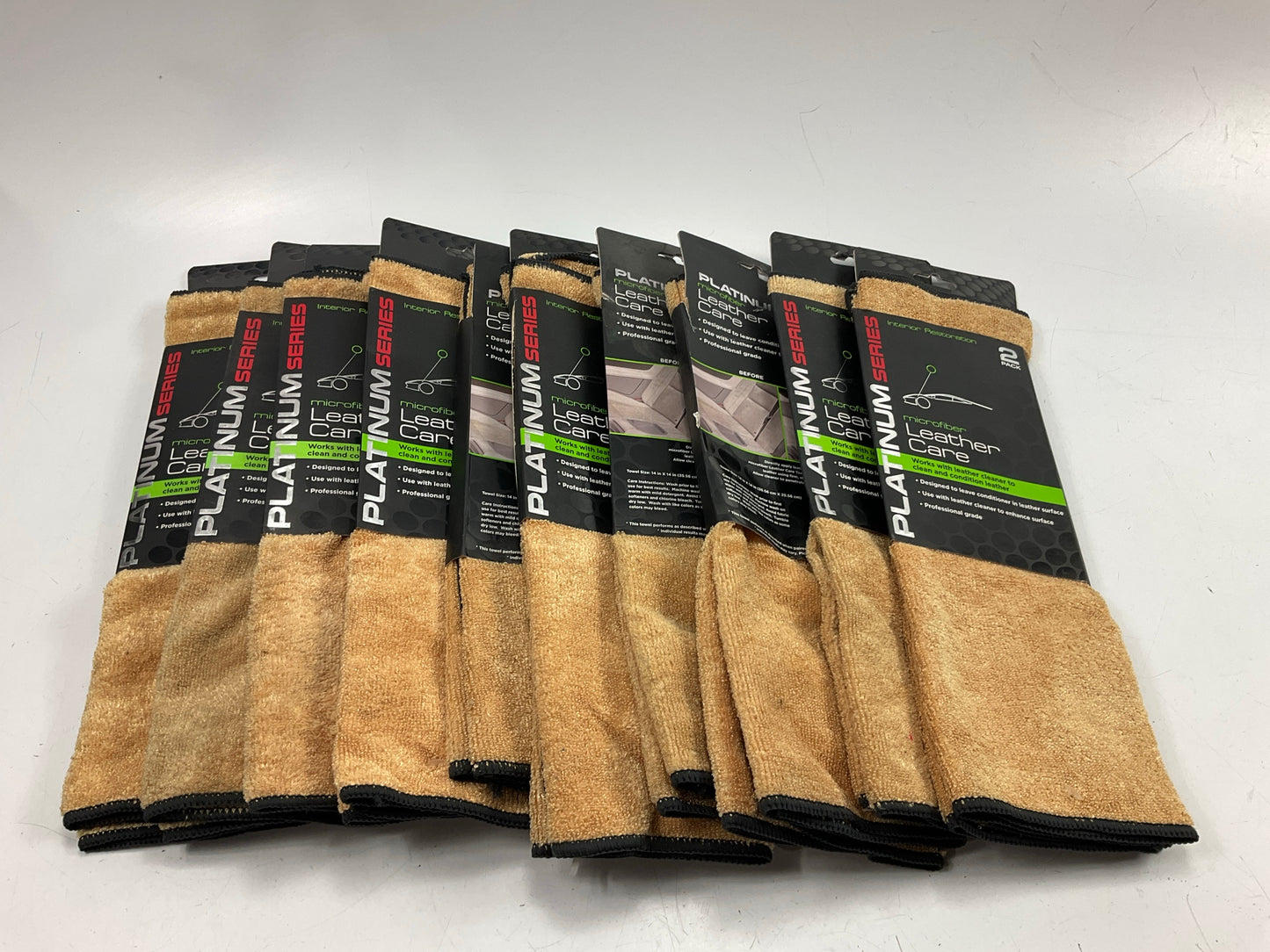 (10) Machimpex R209720 14''x14'' Pro Microfiber Leather Interior Care Towels