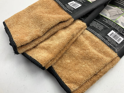 (6) Total, Machimpex R209720 14''x14'' Pro Microfiber Leather Interior Care Towels