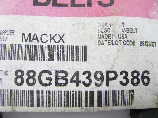 NEW - OEM Mack 88GB439P386  Accessory Drive Belt - 0.53'' X 39.00'' - 36 Degree