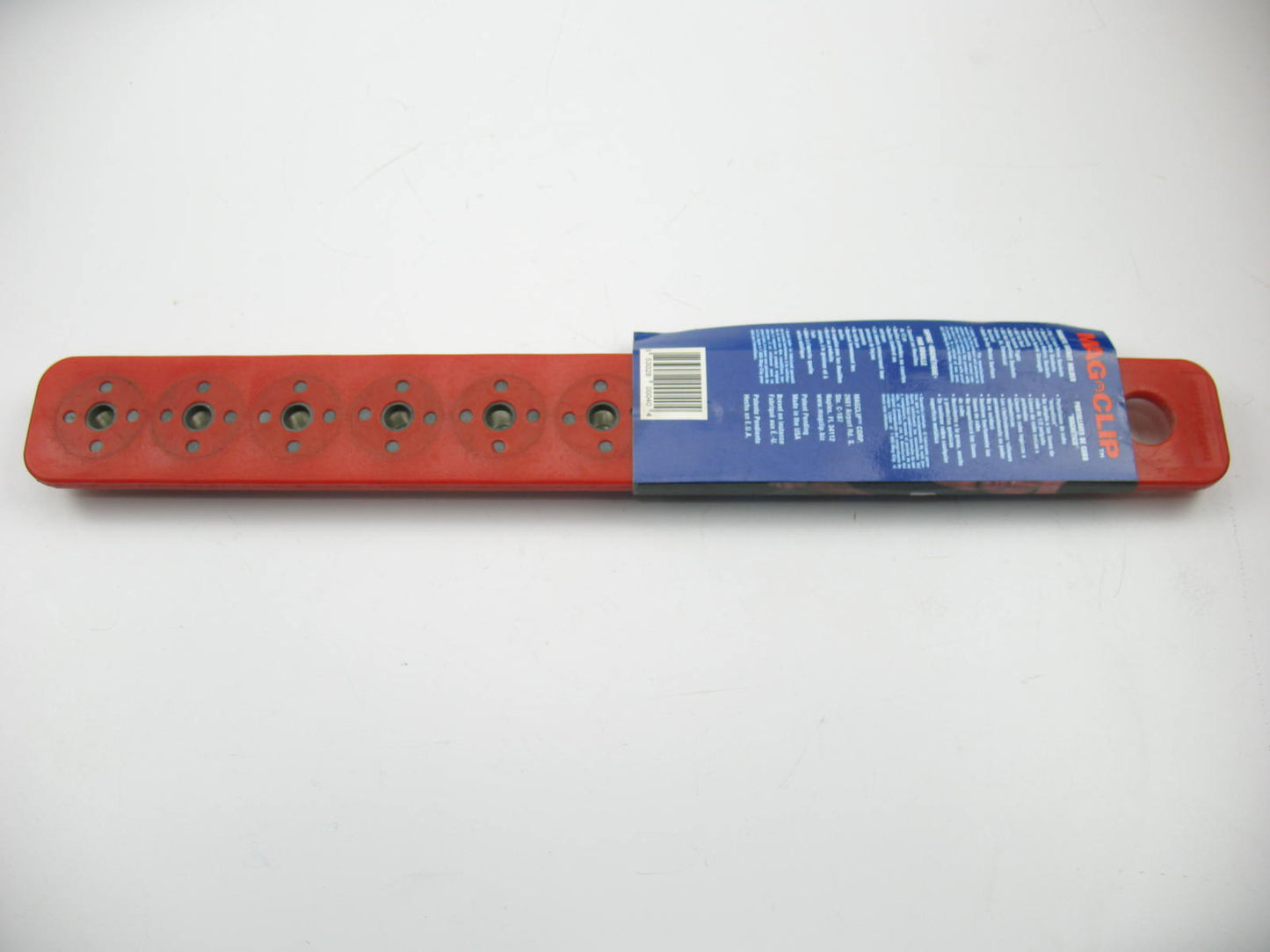 Mag-Clip MC312RD 1/2'' Drive RED Magnetic 10 Socket Holder Strip