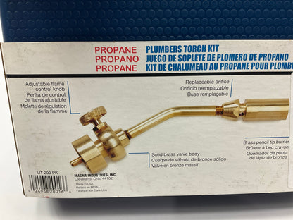 Mag-torch MT200PK Plumber's Kit: MT200, Solder, Flux, 14 Oz Propane Torch Kit