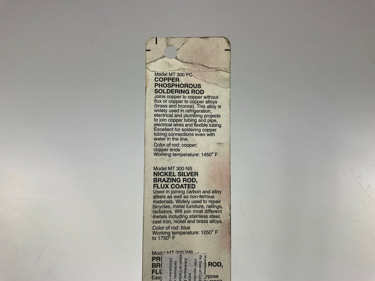 13 Packs Of 5 Each - Mag-Torch MT300BW 12'' Assortment Of Brazing Soldering Rods