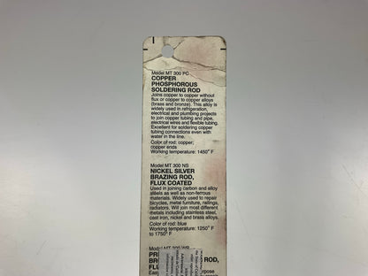 13 Packs Of 5 Each - Mag-Torch MT300BW 12'' Assortment Of Brazing Soldering Rods