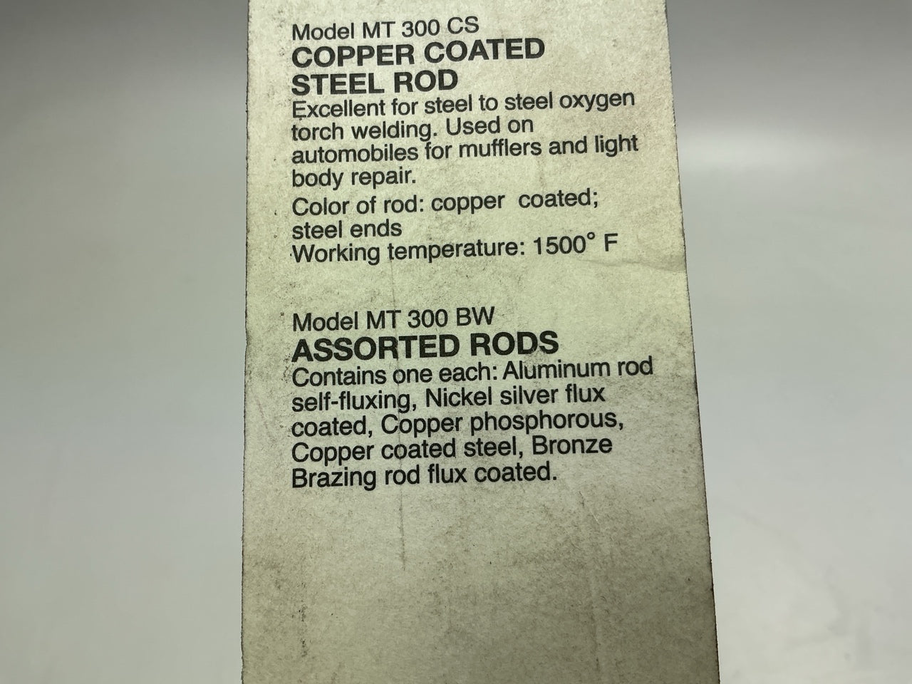Mag-Torch MT300BW 12'' Assortment Of Brazing Soldering Rods 9 Packs Of 5 Ea