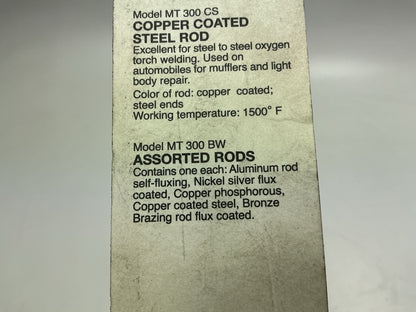 Mag-Torch MT300BW 12'' Assortment Of Brazing Soldering Rods 9 Packs Of 5 Ea