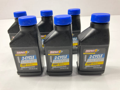 (6) Bottles - MAG 1 60179 Universal 2-Cycle Engine Oil - 2.6 Ounces Each