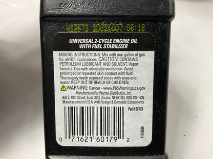 (6) Bottles - MAG 1 60179 Universal 2-Cycle Engine Oil - 2.6 Ounces Each