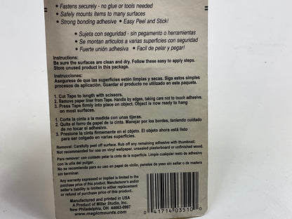 (3) Magic Mounts Heavy Duty Permanent Adhesive Bond Self-Sticking Tape 1/2''x72''