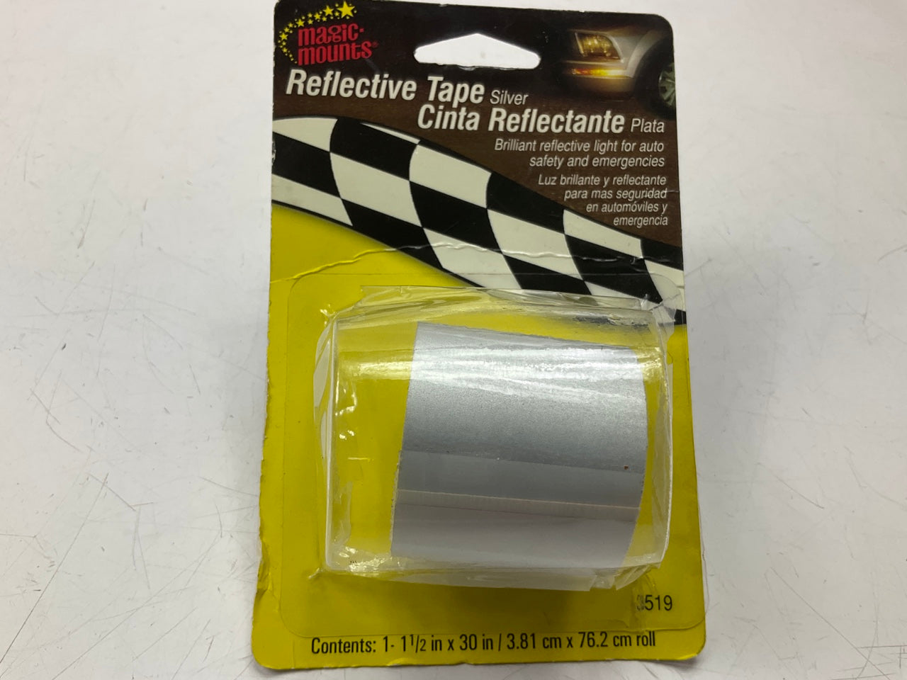 Magic Mounts 3519 Silver Reflective Tape -1-1/2'' X 30''