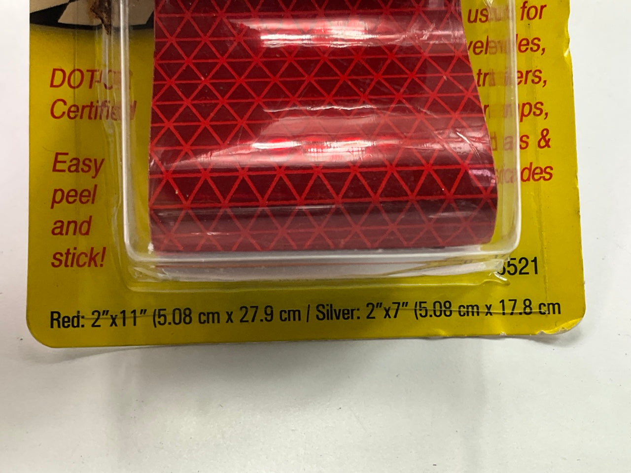 (2) Magic Mounts 3521 Red & Silver 2'' X 18'' Safety Reflective Conspicuity Tape