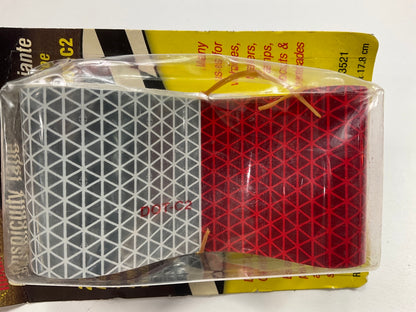 Magic Mounts 3521 Red & Silver 2'' X 18'' Safety Reflective Conspicuity Tape