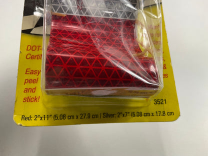 Magic Mounts 3521 Red & Silver 2'' X 18'' Safety Reflective Conspicuity Tape