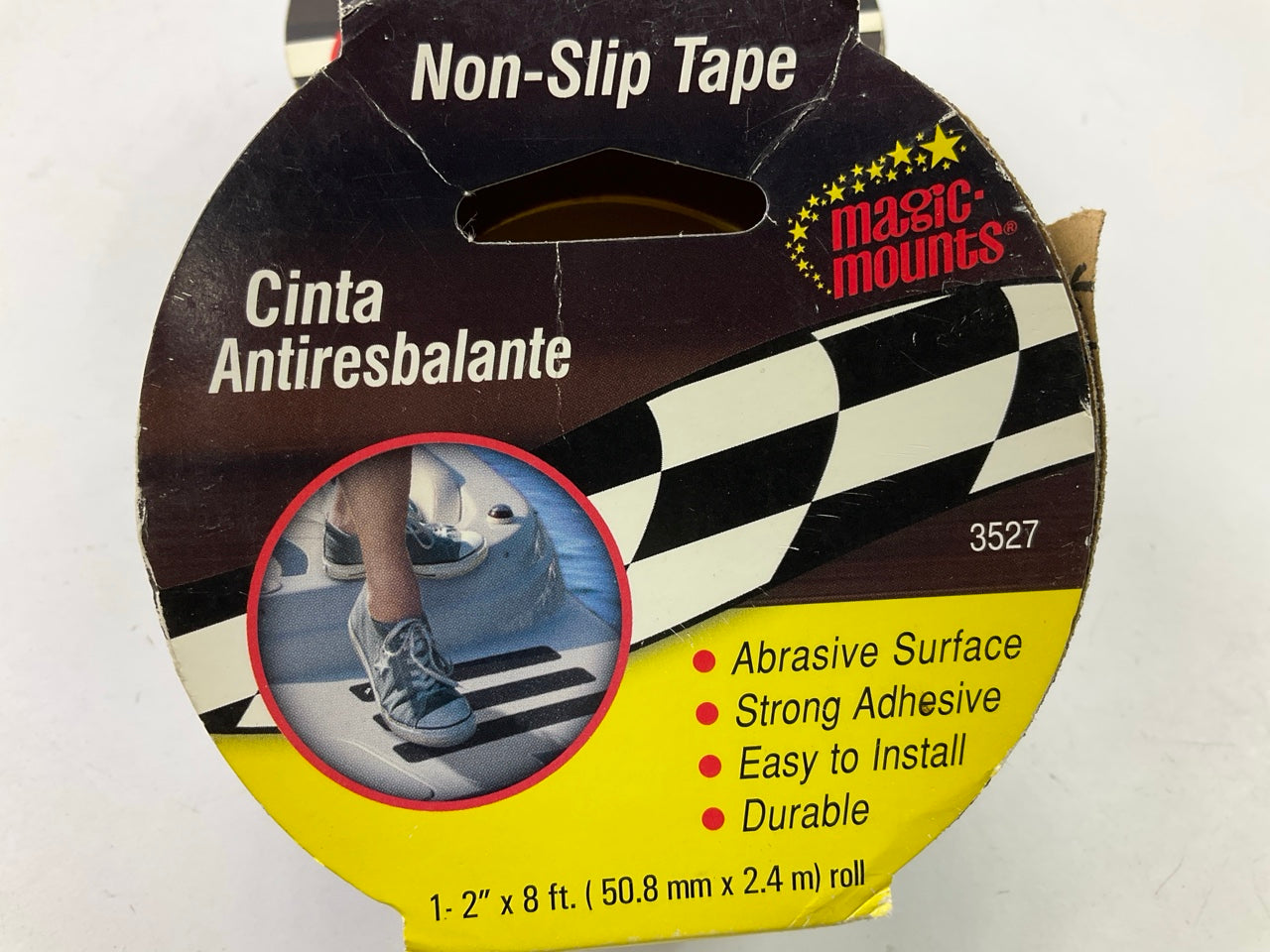 4 ROLLS Magic 3527 Non-Slip Tape 2'' X 8 Feet, Slip Protection For Decks, Stairs