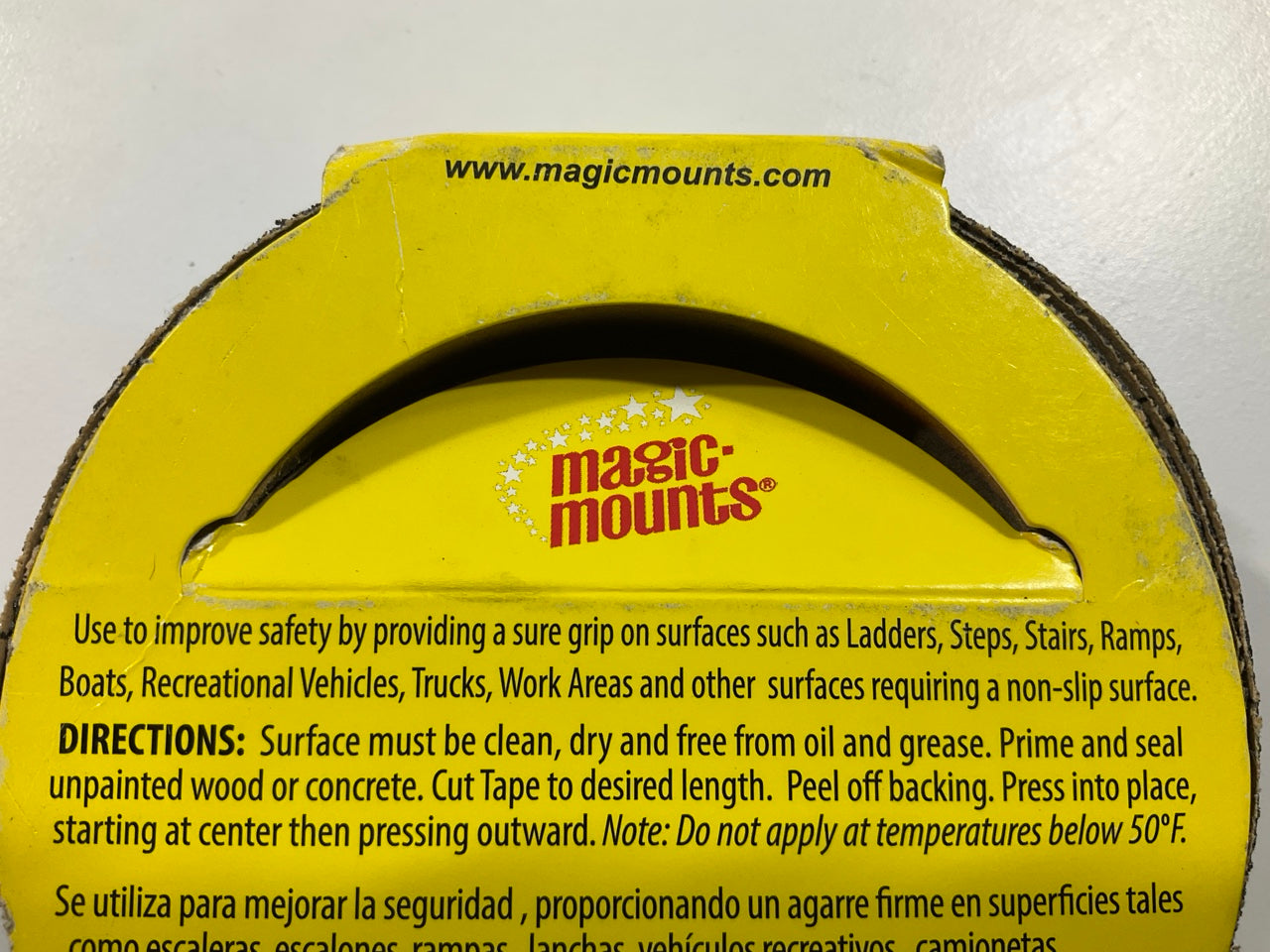 Magic Mounts 3527 Non-Slip Tape - 2'' X 8 Feet, Slip Protection For Decks, Stairs