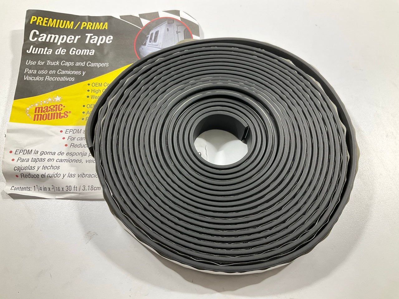 Magic Mounts 3549 1-1/4'' X 3/16'' X 30' Premium Camper Shell Weatherseal Tape Type 2