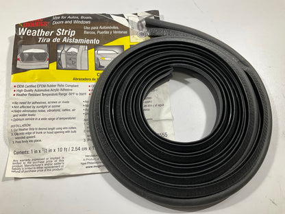 Magic Mounts 3555 Self-Adhesive Weatherstrip Seal Tape 1/2'' Wide, 1'' Tall X 10'