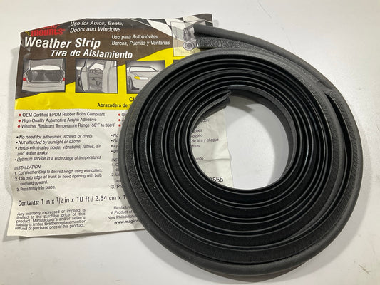 Magic Mounts 3555 Self-Adhesive Weatherstrip Seal Tape 1/2'' Wide, 1'' Tall X 10'