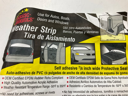 (10) Magic Mounts 3557 Self-Adhesive Weatherstrip Seal 9/16'' Wide, 7/8'' T, 10FT