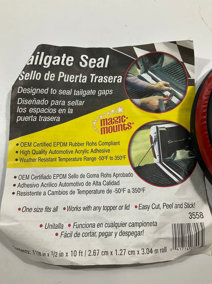 Magic Mounts 3558 Self-Adhesive Weatherstrip Seal 1/2'' Wide, 1-1/8'''' Tall X 10'