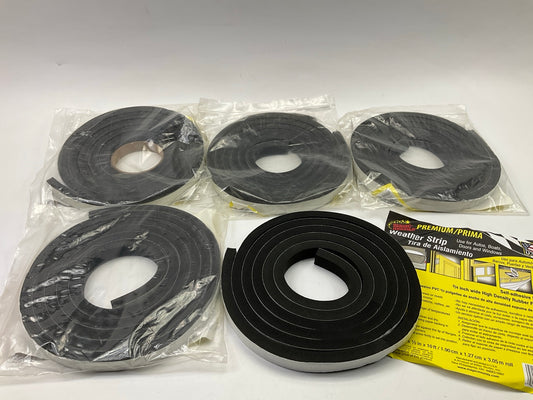 50 FEET - Self-adhesive PVC 3/4'' Wide High Density Rubber Foam Weatherstrip Seal