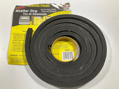 Self-adhesive PVC 3/4'' Wide High Density Rubber Foam Weatherstrip Seal, 10 FEET