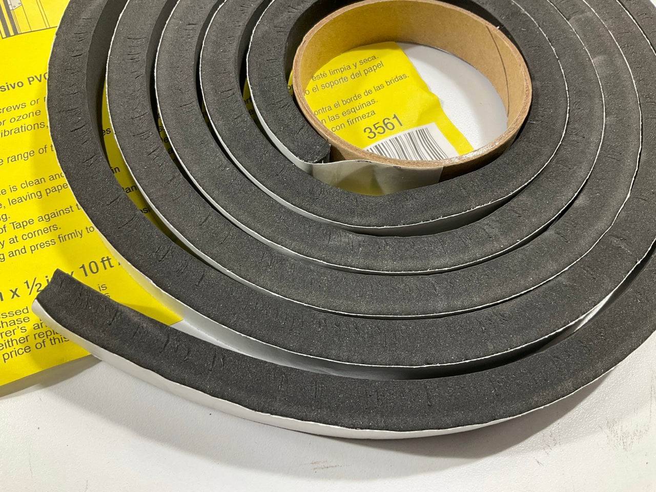 Self-adhesive PVC 3/4'' Wide High Density Rubber Foam Weatherstrip Seal, 10 FEET