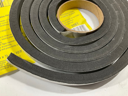 Self-adhesive PVC 3/4'' Wide High Density Rubber Foam Weatherstrip Seal, 10 FEET