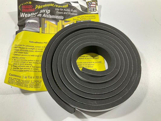 1'' W X 5/16'' Tall X 10 Feet Premium High Density Rubber Foam Weather Strip Seal