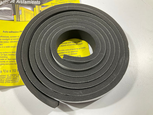 1'' W X 5/16'' Tall X 10 Feet Premium High Density Rubber Foam Weather Strip Seal