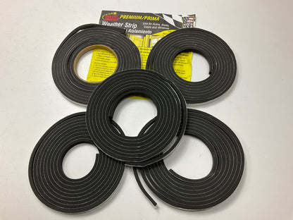 (5) Magic Mounts 3563 Self-adhesive PVC Weatherstrip Seal 3/8'' X 3/16'' 10 FEET