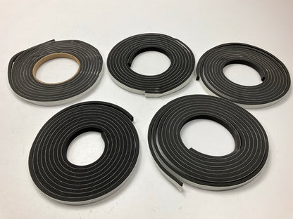 (5) Magic Mounts 3563 Self-adhesive PVC Weatherstrip Seal 3/8'' X 3/16'' 10 FEET