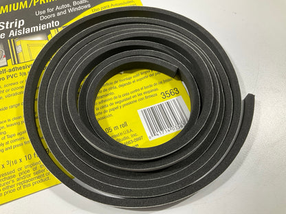 Magic Mounts 3563 Premium Self-adhesive PVC Weatherstrip Seal 3/8'' X 3/16'' 10 FT