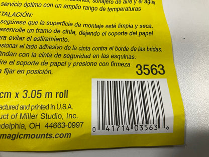 Magic Mounts 3563 Premium Self-adhesive PVC Weatherstrip Seal 3/8'' X 3/16'' 10 FT