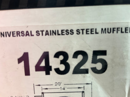 Magnaflow 14325 Performance Stainless Muffler 2-1/4'' Center Intlet, Offset Out.