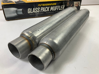 (2) MagnaFlow 18125 Glasspack Steel Mufflers, 2-1/4'' Inlet, 2-1/4'' Outlet, 22'' L