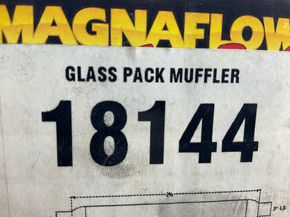 MagnaFlow 18144 Large Stainless Steel Glasspack Muffler, 2'' Inlet, 2'' Out, 30'' L