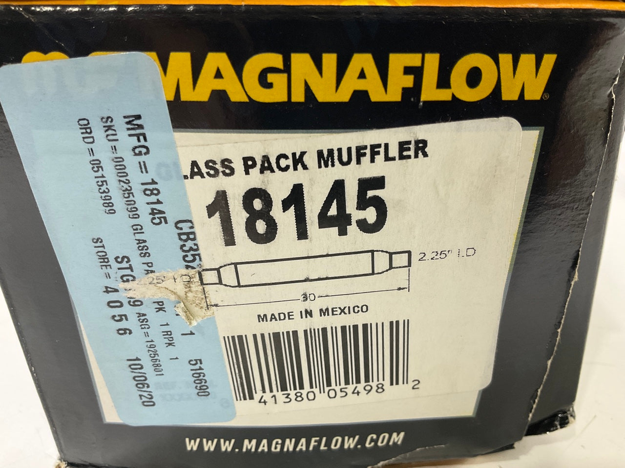 Magnaflow 18145 Universal Glass Pack Muffler 30'' Long - 2.25'' INLET / OUTLET