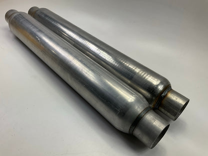 (2) Magnaflow 18146 2.5'' In/Out  4'' Round Glasspack Performance Exhaust Mufflers