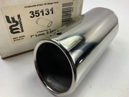 MagnaFlow 35131 Stainless 3 Inch Round Polished Exhaust Tip, 2.25'' ID, 7'' Long
