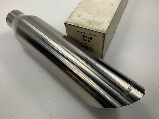 Magnaflow 35146 Stainless Steel Exhaust Tip 2.5'' ID Inlet 4'' Round Out, 18'' Long