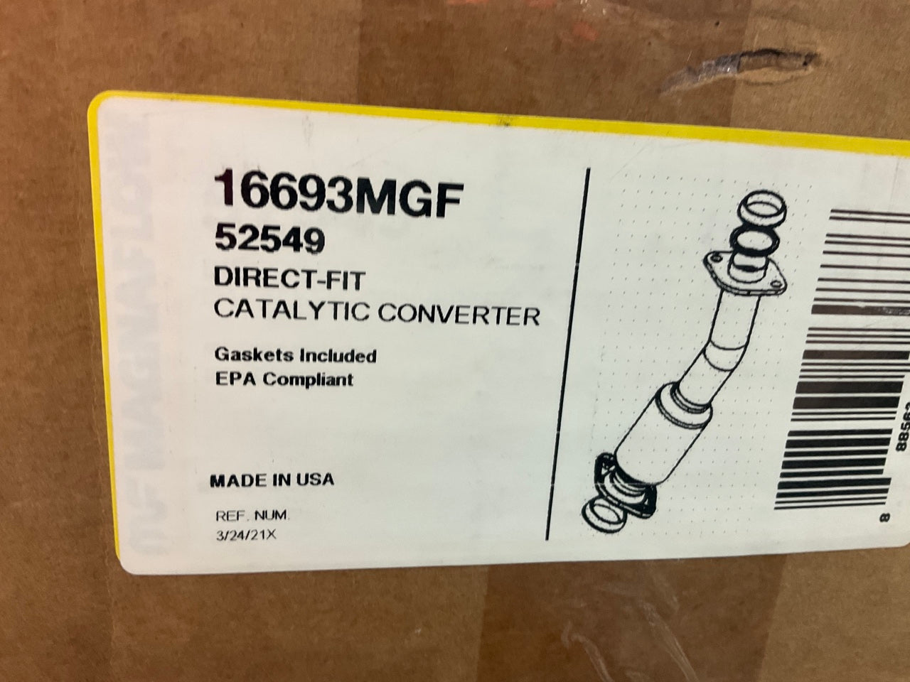 Magnaflow 52549 Direct-Fit REAR Catalytic Converter For 2011-16 Sienna FWD ONLY