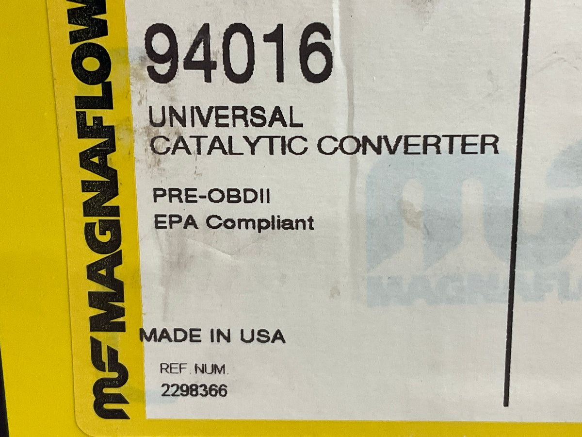 Magnaflow 94016 Catalytic Converter,  Universal, Pre-OBDII, 2.5'' Inlet & Outlet