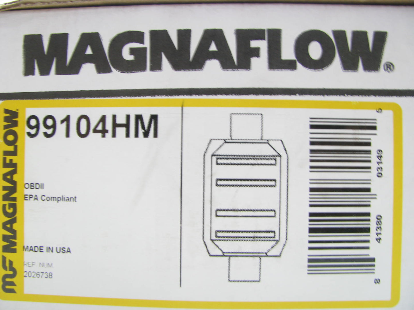 Magnaflow 99104HM Universal Catalytic Converter, 2'' In & Out, 13'' Long, OBD II