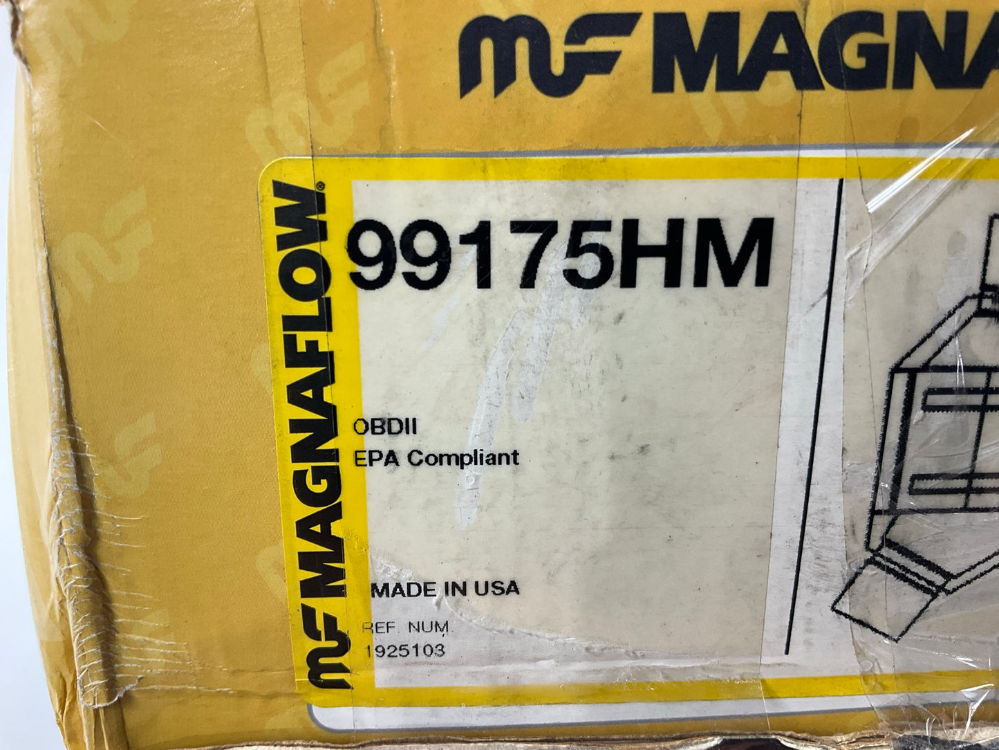 Magnaflow 99175HM Catalytic Converter, 2-1/4'' Offset Inlet, 2-1/4'' Center Outlet