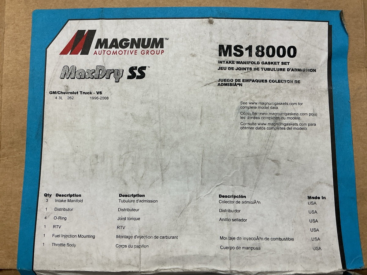 Magnum MS18000 Intake Manifold Gasket  Set - 1996-2006 GM 4.3L Truck