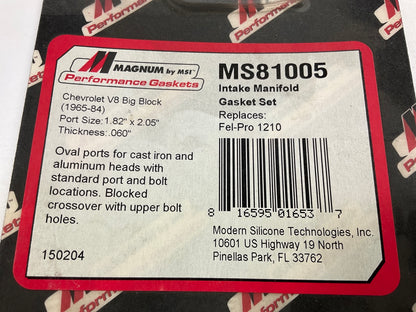 Magnum MS81005 Intake Manifold Gasket Set - 65-84 Chevy BBC 1.82'' X 2.05'' Oval