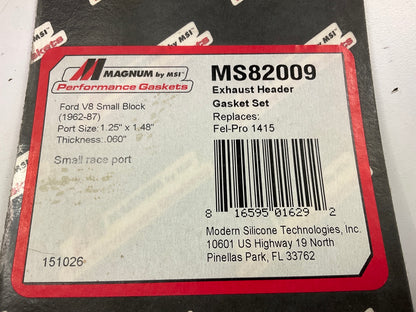 Magnum MS82009 Exhaust Header Gasket Set - 62-87 Ford Small Block, 1.25'' X 1.48''
