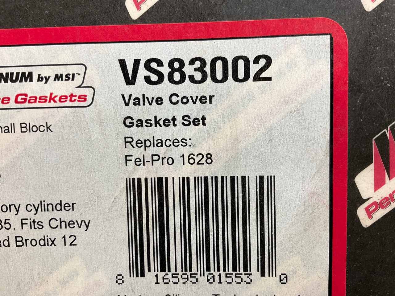 Magnum VS83002 .250'' Valve Cover Gasket Set - Small Block Chevy SBC 18 Deg Heads