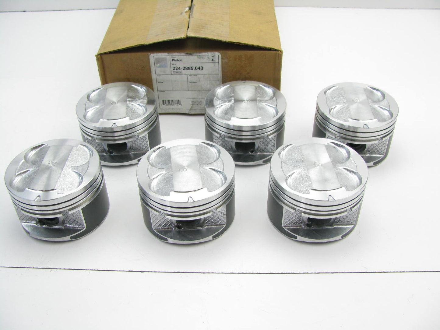 (6) Mahle 224-2885-040 Engine Piston .040'' For 1993-1995 Chrysler 3.5L-V6